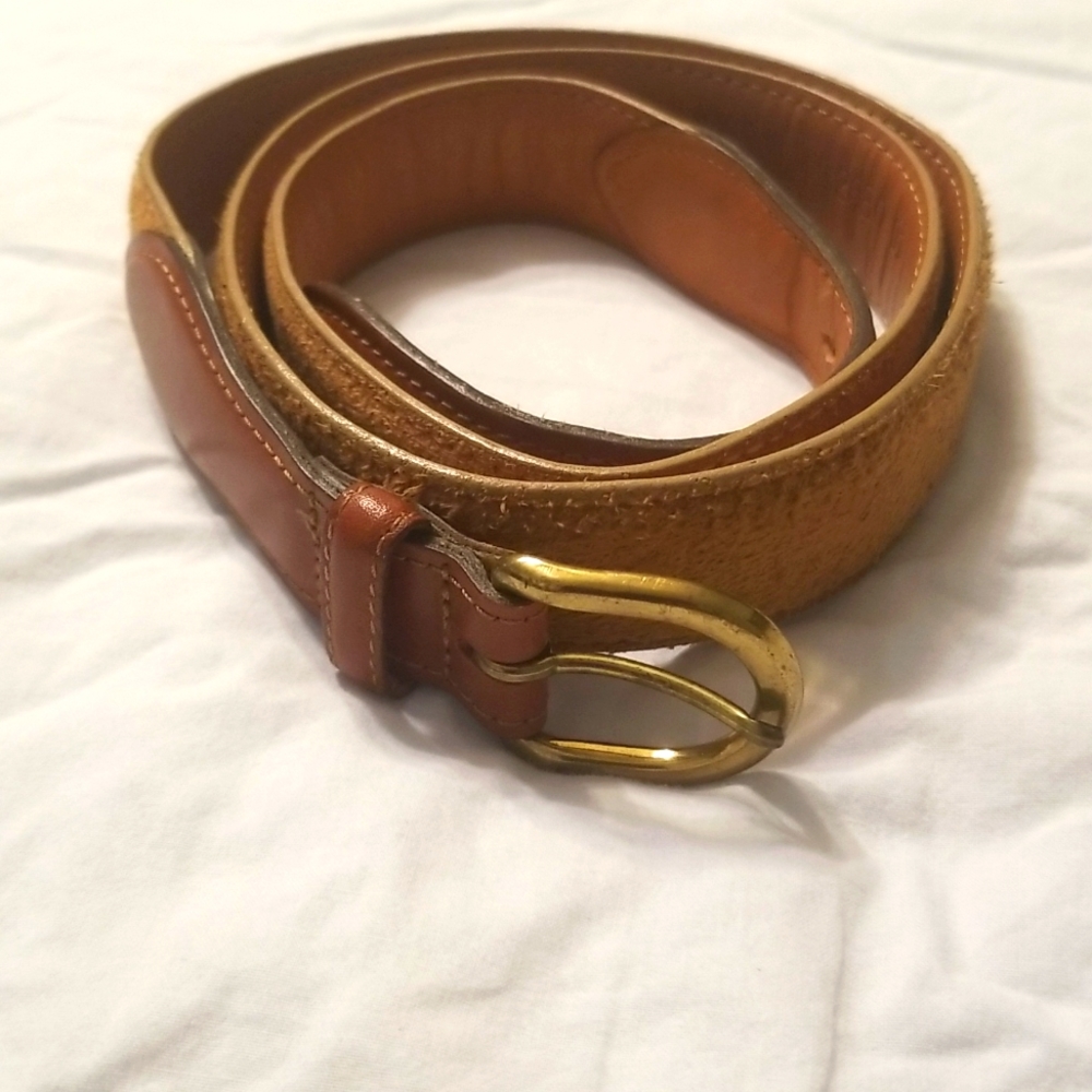Orvis leather suede belt brown size 40
